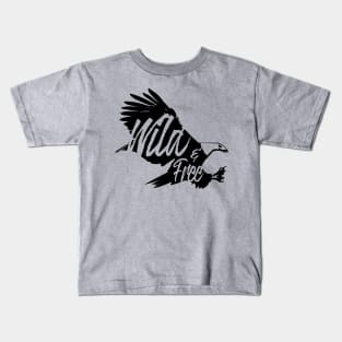 wild and free bald eagle Kids T-Shirt